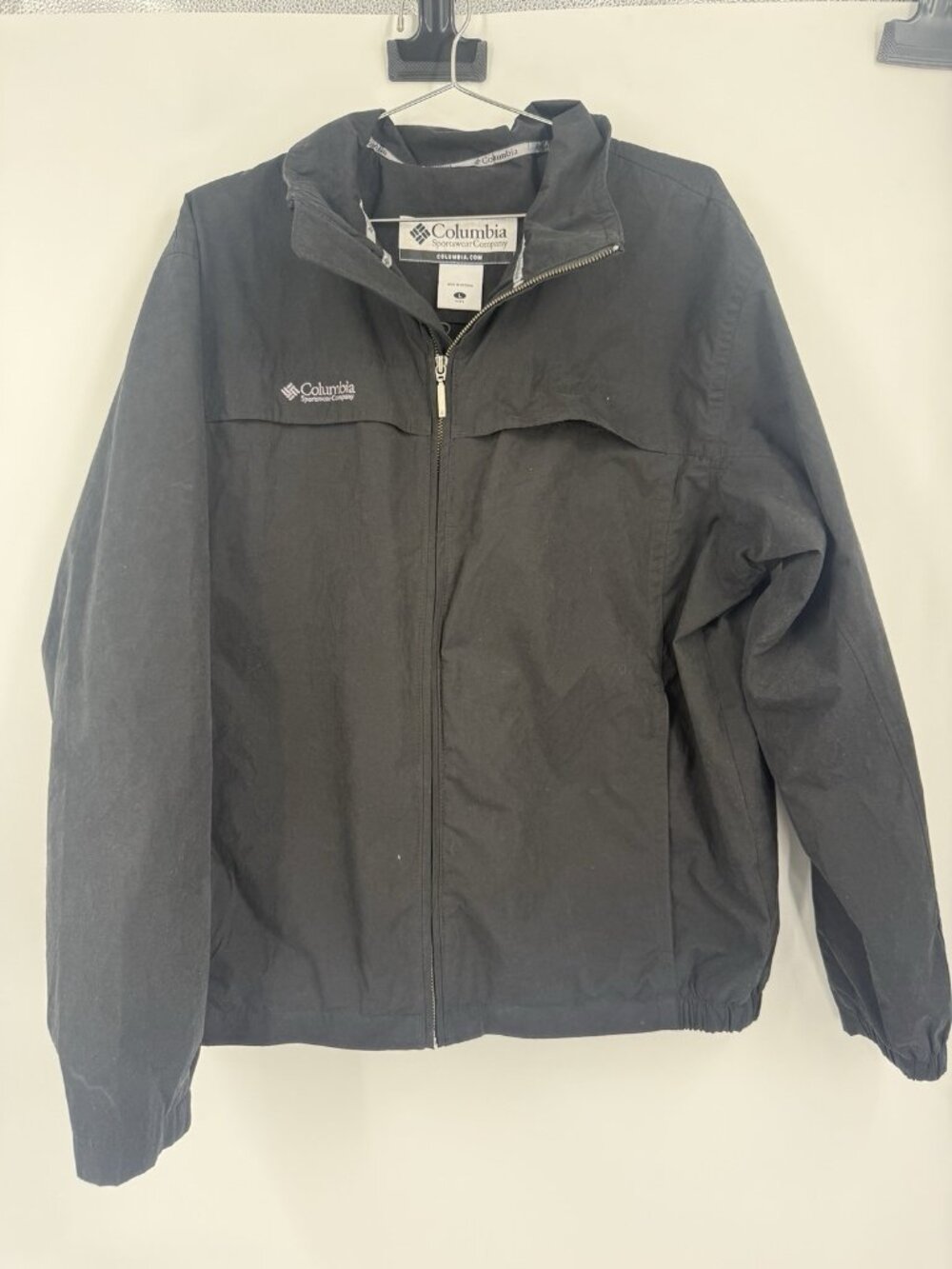 Men’s Columbia Soft Shell Jacket Full Zipper Black Size Large
